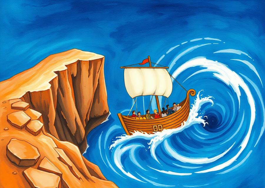 Ulisse tra Scilla e Cariddi